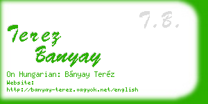 terez banyay business card